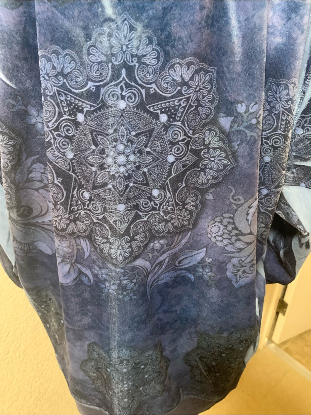 Studio Works Navy Blue Hooded Jacket with Subtle Floral Print - Picture 5 of 8